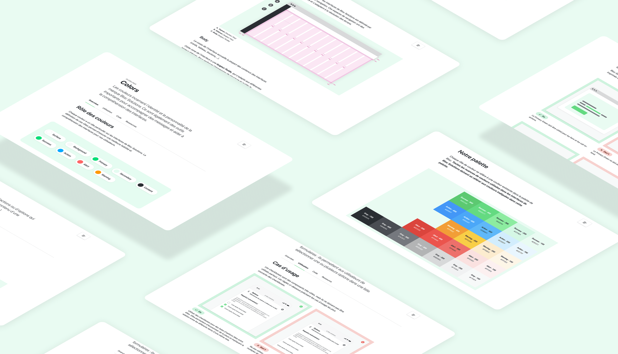 [Fig.3] Overview of the documentation created for Bloc Solutions.